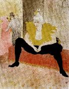 Henri  Toulouse-Lautrec The Seated Clowness Sweden oil painting artist
